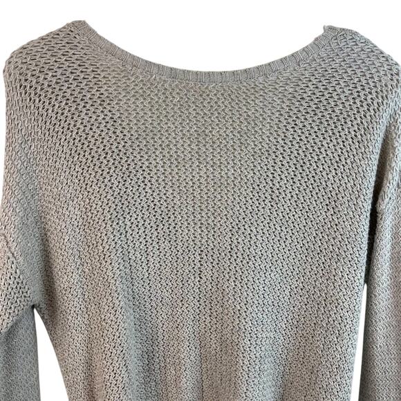 Hollister Light Gray Cropped Twist Knot Sweater Size XS - Picture 4 of 9